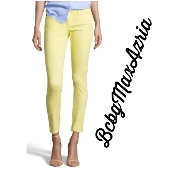 BCBGMAXAZRIA Chartreuse Mia pant/jeans 27 - Picture 1 of 6